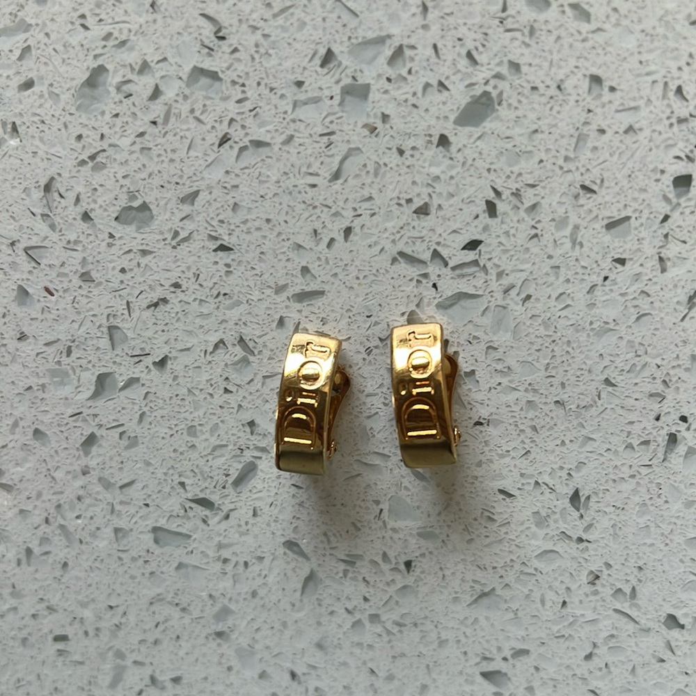 Dior earrings 18k gold plated